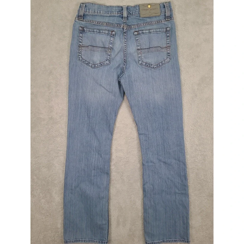 Cody James Mens Light Wash Straight Leg Denim Jeans Blue Size 29x30